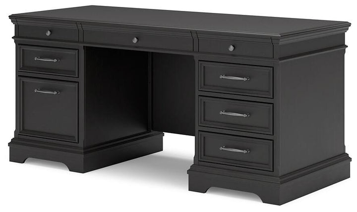 Beckincreek Home Office Desk H778H1 Black/Gray Traditional Desks By AFI - sofafair.com