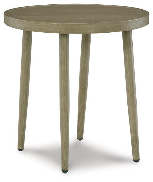 P390-706 Brown/Beige Casual Swiss Valley Outdoor End Table By Ashley - sofafair.com