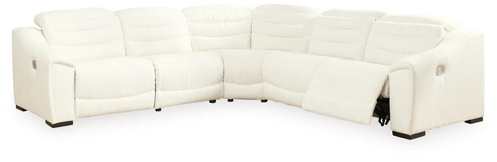 Next-Gen Gaucho 5-Piece Power Reclining Sectional 58505S1 White Contemporary Motion Sectionals By AFI - sofafair.com