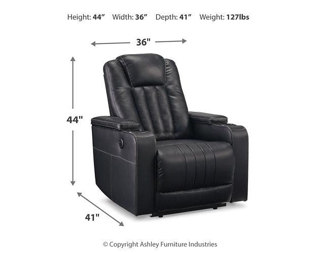 Center Point Recliner 2400429 Black/Gray Contemporary Motion Upholstery By Ashley - sofafair.com