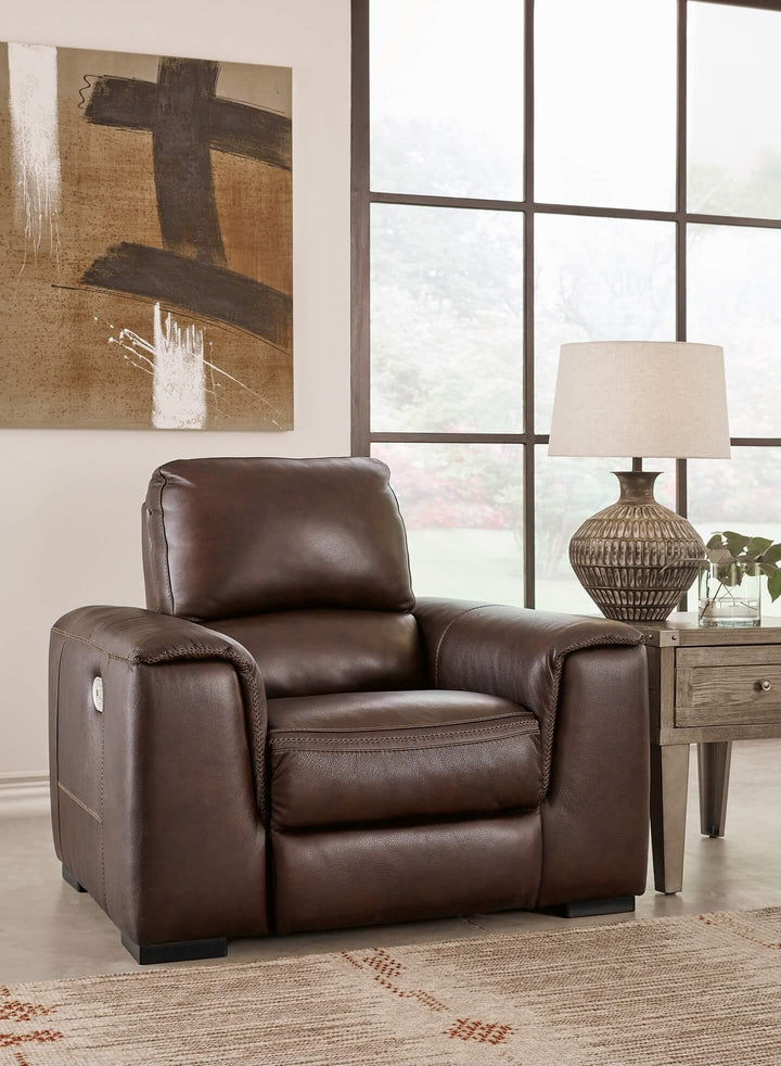 Alessandro Power Recliner U2550213 Brown/Beige Contemporary Motion Upholstery By Ashley - sofafair.com