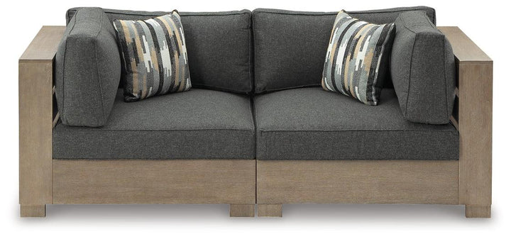 P660P7 Black/Gray Casual Citrine Park 2-Piece Outdoor Sectional By Ashley - sofafair.com