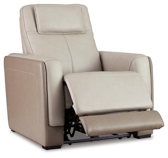 Battleville Power Recliner U3070513 Brown/Beige Contemporary Motion Upholstery By Ashley - sofafair.com