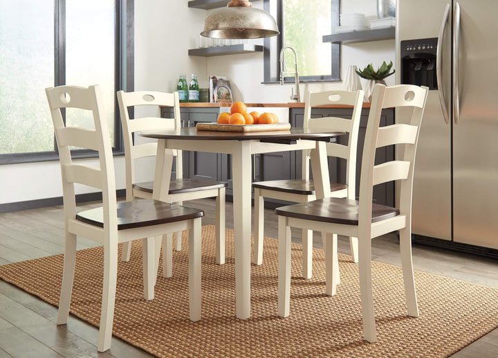 D335-01 Brown/Beige Casual Woodanville Dining Chair By Ashley - sofafair.com