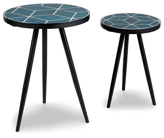 A4000523 Black/Gray Contemporary Clairbelle Accent Table (Set of 2) By Ashley - sofafair.com