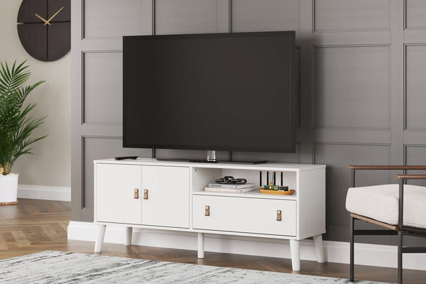 EW1024-268 White Contemporary Aprilyn 59" TV Stand By Ashley - sofafair.com