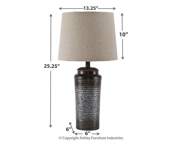 Norbert Table Lamp (Set of 2) L204064 Black/Gray Casual Table Lamp Pair By Ashley - sofafair.com