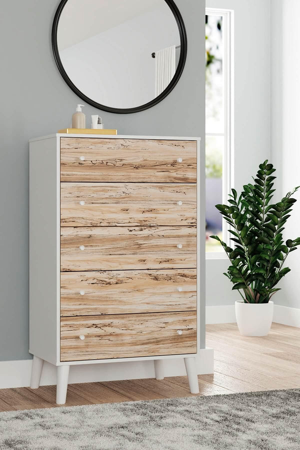 Piperton Chest of Drawers EB1221-245 White Contemporary Youth Bed Cases By AFI - sofafair.com