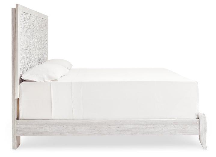 Paxberry King Panel Bed B181B10 White Traditional Master Beds By Ashley - sofafair.com