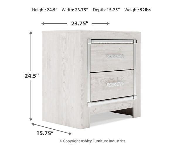 B2640-92 White Contemporary Altyra Nightstand By Ashley - sofafair.com