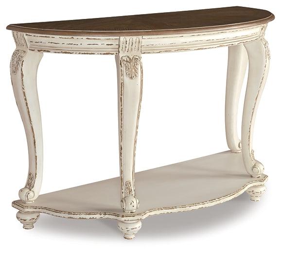 T743-4 White Casual Realyn Sofa Table By Ashley - sofafair.com