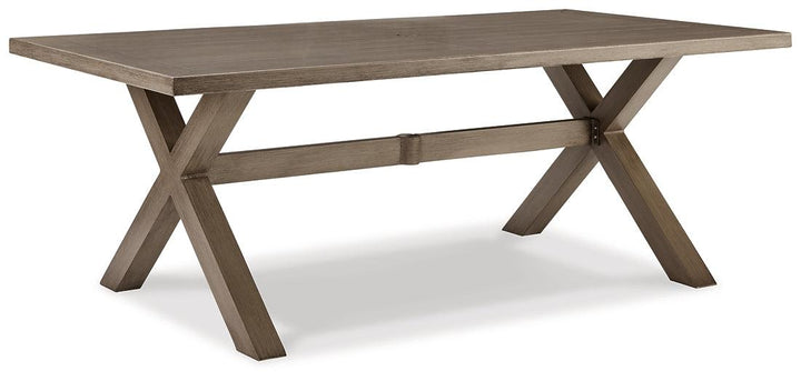 P399-625 Brown/Beige Casual Beach Front Outdoor Dining Table By Ashley - sofafair.com