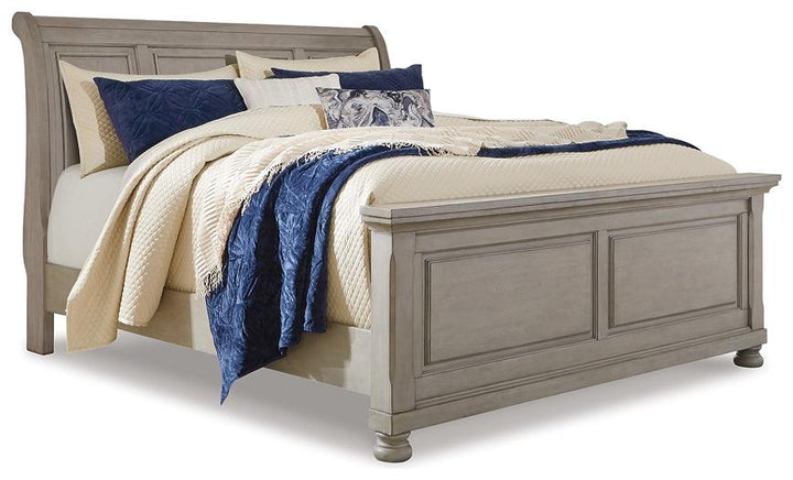 Lettner California King Sleigh Bed B733B36 Black/Gray Casual Master Beds By Ashley - sofafair.com