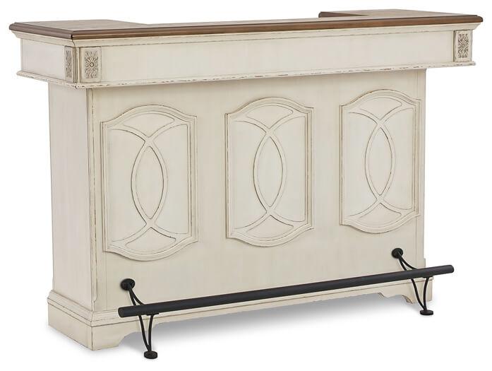 Realyn Bar D743-65 White Casual Formal Dining Cases By AFI - sofafair.com