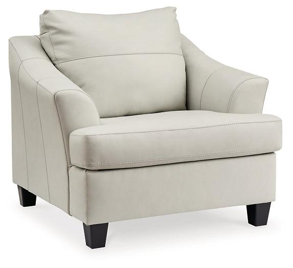 Genoa Oversized Chair 4770423 White Contemporary Stationary Upholstery By Ashley - sofafair.com