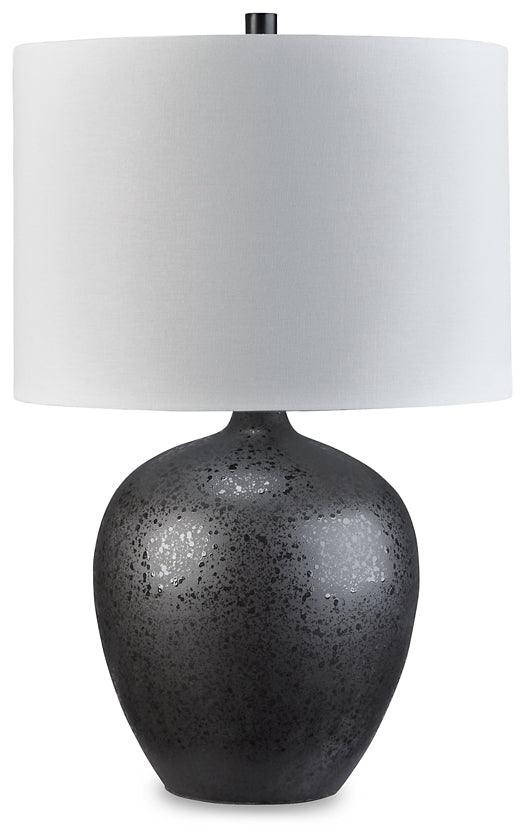 L123894 Black/Gray Contemporary Ladstow Table Lamp By Ashley - sofafair.com