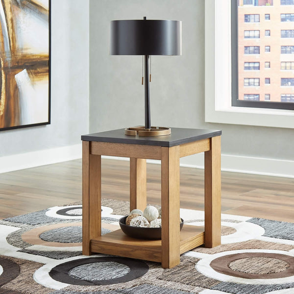 T775-3 Black/Gray Casual Quentina End Table By Ashley - sofafair.com