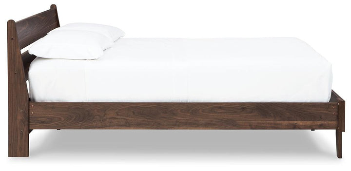 Calverson Queen Panel Platform Bed EB3660B1 Brown/Beige Casual Master Beds By Ashley - sofafair.com