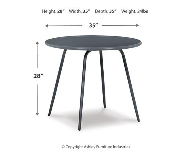 P372-615 Black/Gray Casual Palm Bliss Outdoor Dining Table By Ashley - sofafair.com