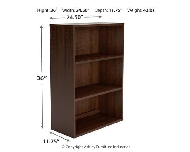 Camiburg 36" Bookcase H283-16 Brown/Beige Casual Home Office Storage By AFI - sofafair.com