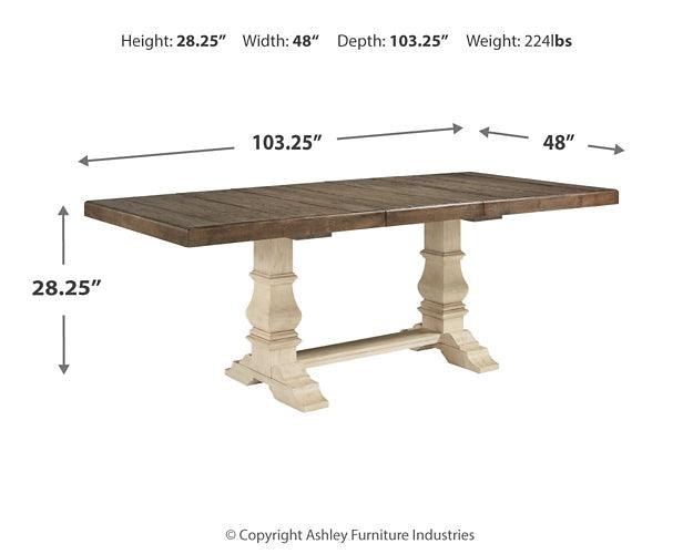 Bolanburg Extension Dining Table D647D17 White Casual Formal Table Pads By Ashley - sofafair.com