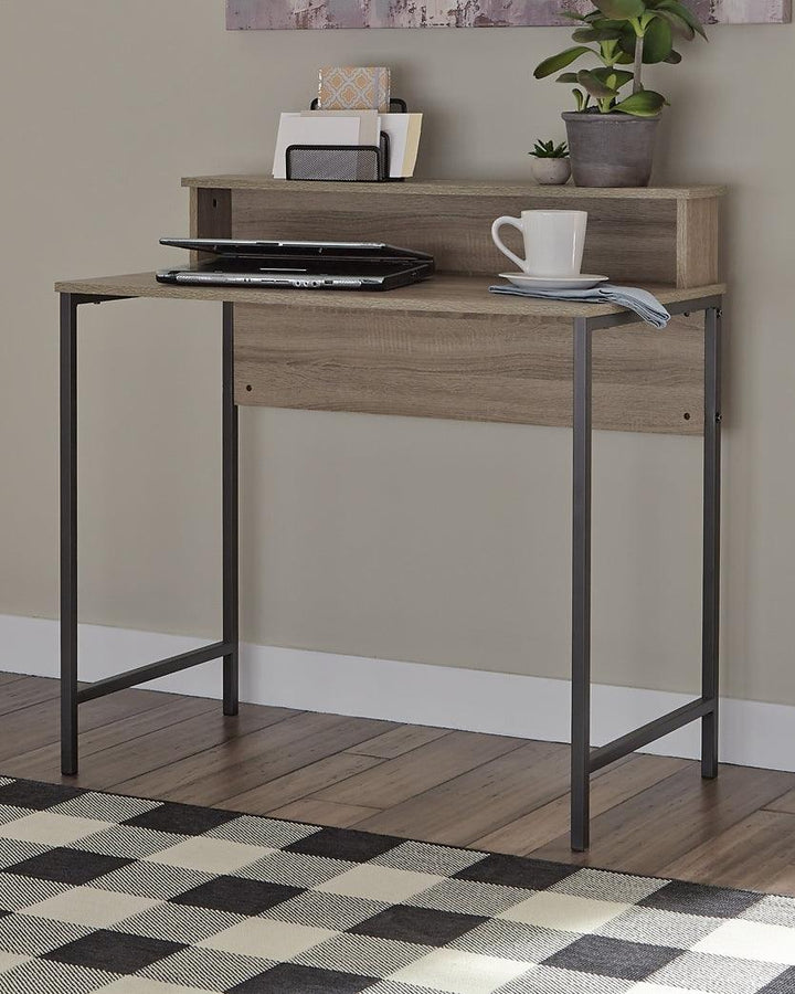 Titania Home Office Desk Z1610744 Black/Gray Casual Desks By Ashley - sofafair.com