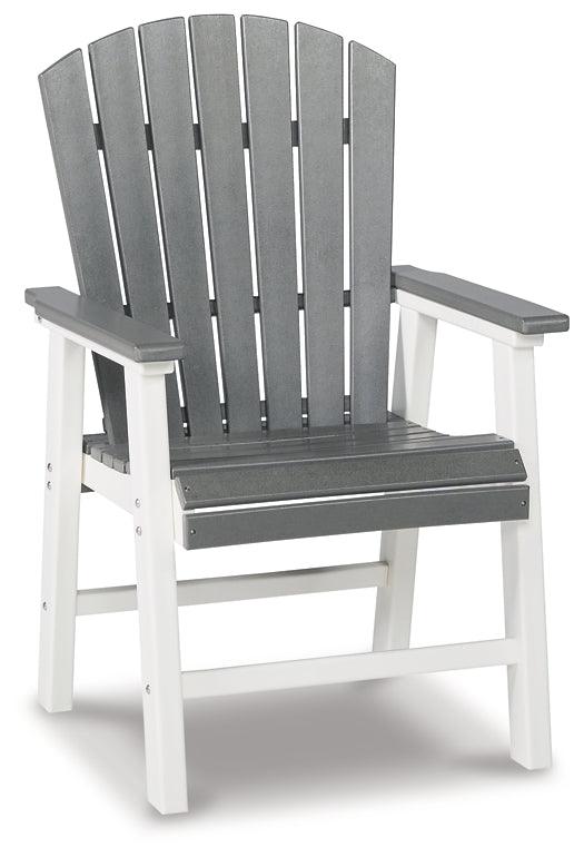 Transville Outdoor Dining Arm Chair (Set of 2) P210-601A White Casual Outdoor Dining Chair By Ashley - sofafair.com