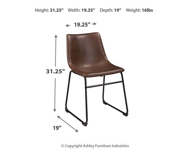 D372-01X2 Black/Gray Casual Centiar Dining Chair (Set of 2) By Ashley - sofafair.com
