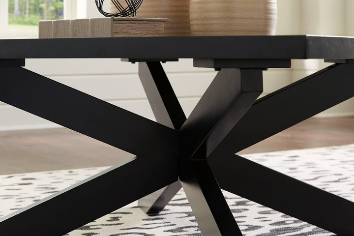 Joshyard Coffee Table T461-8 Black/Gray Contemporary Cocktail Table By AFI - sofafair.com