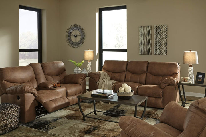 Boxberg Reclining Sofa 3380288 Brown/Beige Contemporary Motion Upholstery By Ashley - sofafair.com