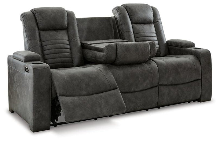 Soundcheck Power Reclining Sofa 3060615 Brown/Beige Contemporary Motion Upholstery By Ashley - sofafair.com