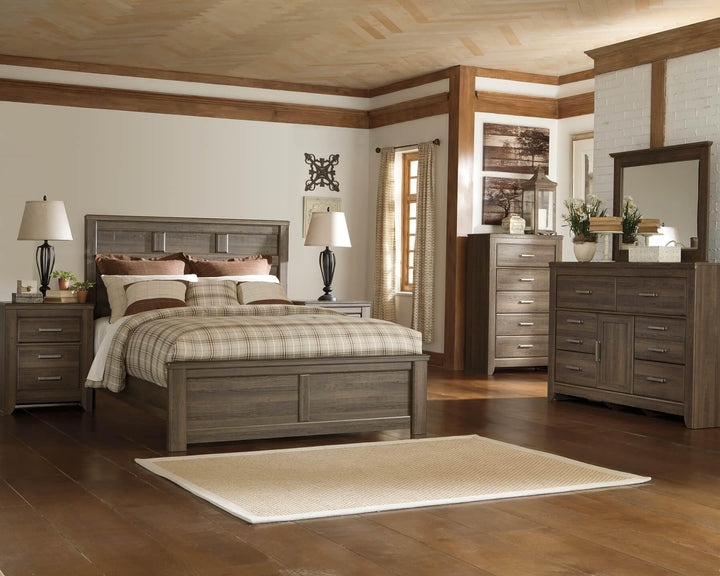Juararo Queen Panel Bed B251B6 Brown/Beige Casual Master Beds By Ashley - sofafair.com