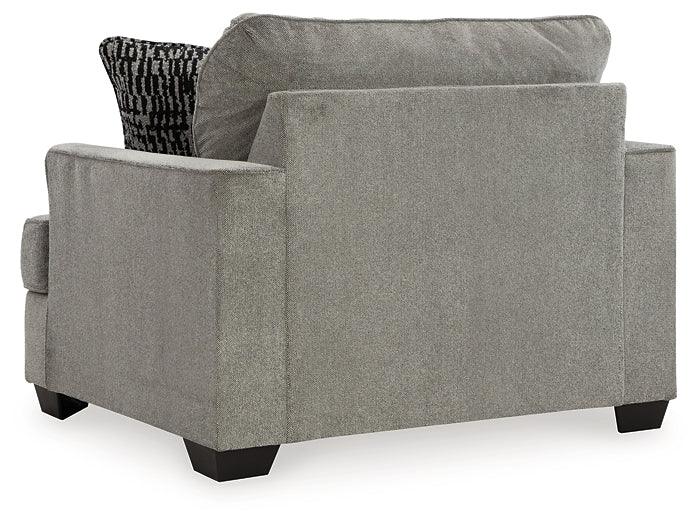 Deakin Oversized Chair 3470823 Black/Gray Contemporary Stationary Upholstery By Ashley - sofafair.com