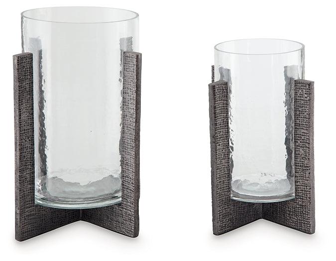 A2000591 Transparent Casual Garekton Candle Holder (Set of 2) By Ashley - sofafair.com