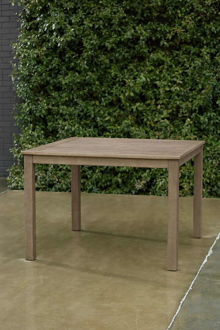 P359-615 Brown/Beige Casual Aria Plains Outdoor Dining Table By AFI - sofafair.com