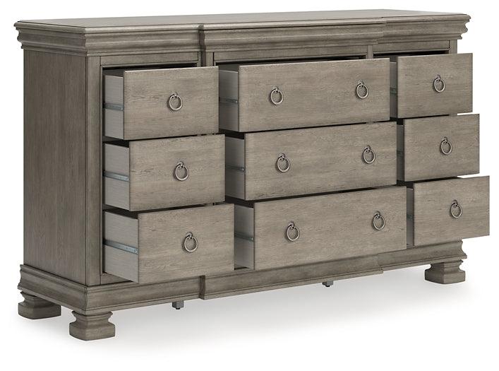 B924-31 Black/Gray Traditional Lexorne Dresser By Ashley - sofafair.com