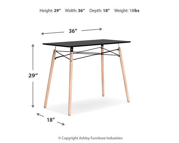 Jaspeni Home Office Desk H020-10 Black/Gray Contemporary Desks By Ashley - sofafair.com