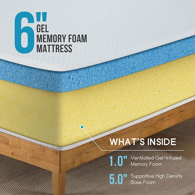 Artemisia DM510 White Memory Foam 6" Memory Foam Mattress By Furniture Of America - sofafair.com