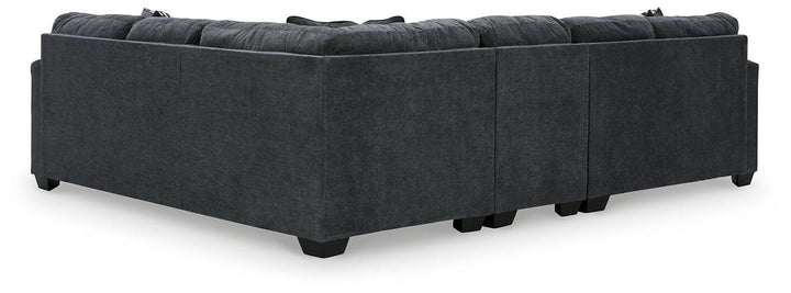 Ambrielle 3-Piece Sectional 11902S4 Black/Gray Contemporary Stationary Sectionals By AFI - sofafair.com