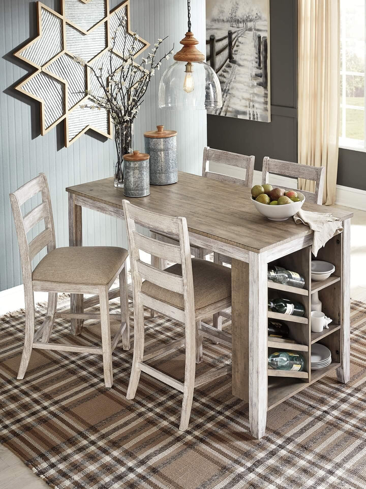 Skempton Counter Height Dining Table D394-32 White Casual Counter Height Table By Ashley - sofafair.com