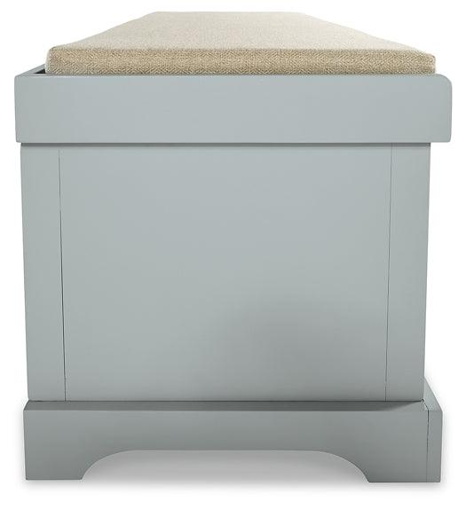 Dowdy Storage Bench A3000120 Black/Gray Casual Stationary Upholstery Accents By Ashley - sofafair.com