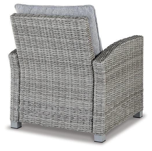 Naples Beach Lounge Chair with Cushion P439-820 Black/Gray Casual Outdoor Seating By Ashley - sofafair.com