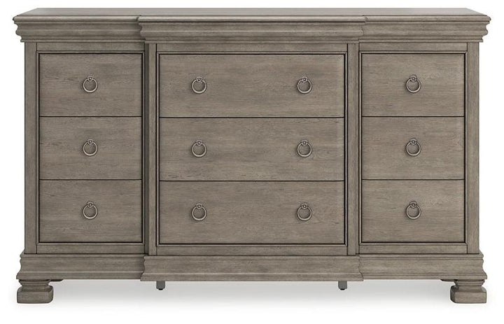 B924-31 Black/Gray Traditional Lexorne Dresser By Ashley - sofafair.com