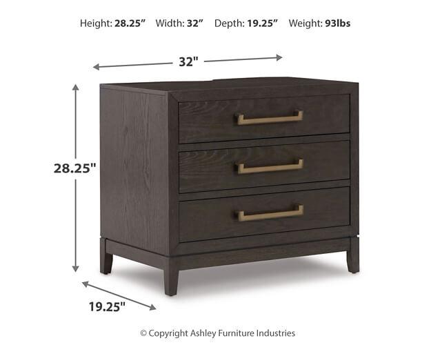 B984-93 Brown/Beige Contemporary Burkhaus Nightstand By AFI - sofafair.com