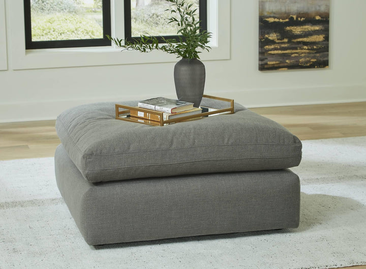 1000708 Black/Gray Contemporary Elyza Oversized Accent Ottoman By AFI - sofafair.com