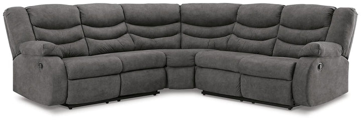 Partymate 2-Piece Reclining Sectional 36903S2 Brown/Beige Contemporary Motion Sectionals By Ashley - sofafair.com