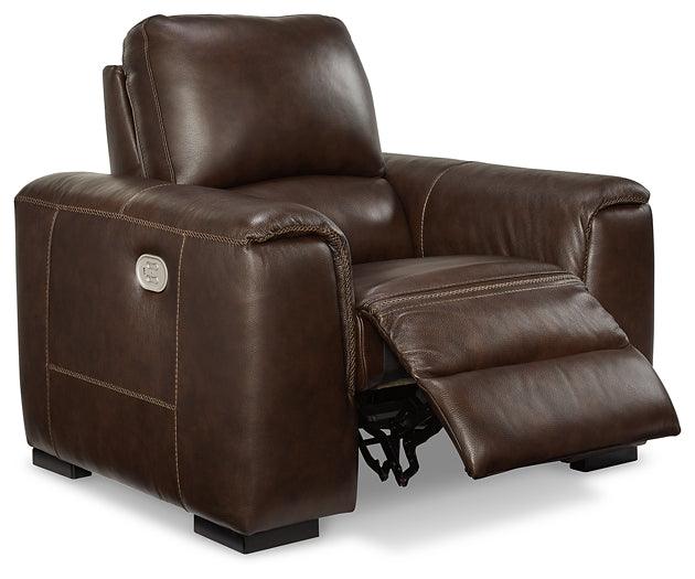 Alessandro Power Recliner U2550213 Brown/Beige Contemporary Motion Upholstery By Ashley - sofafair.com