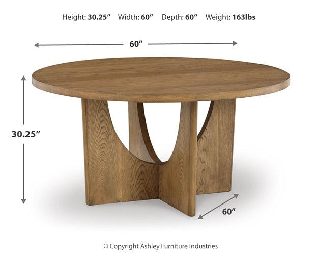 Dakmore Dining Table D783-50 Brown/Beige Casual Casual Tables By Ashley - sofafair.com