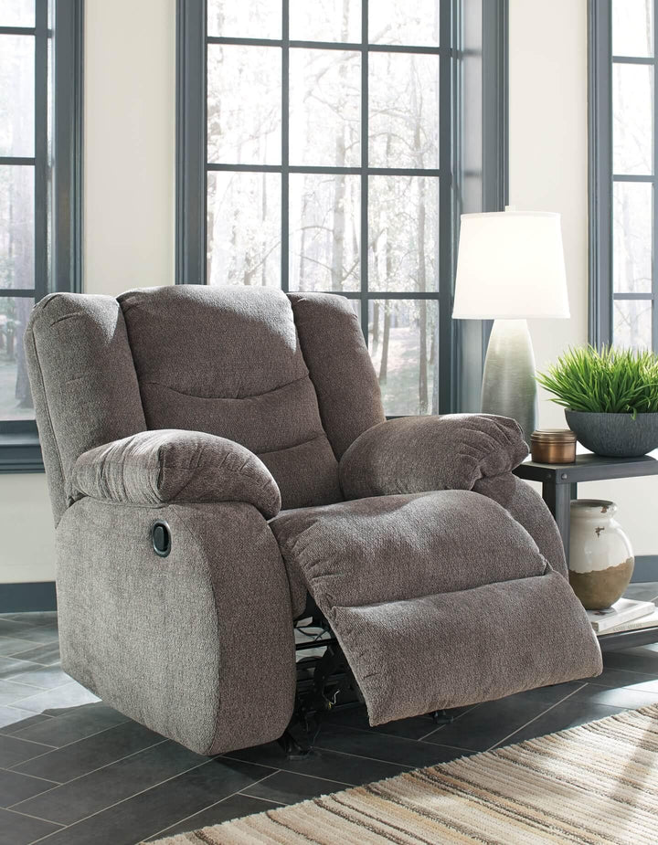 Tulen Recliner 9860625 Black/Gray Contemporary Motion Upholstery By Ashley - sofafair.com