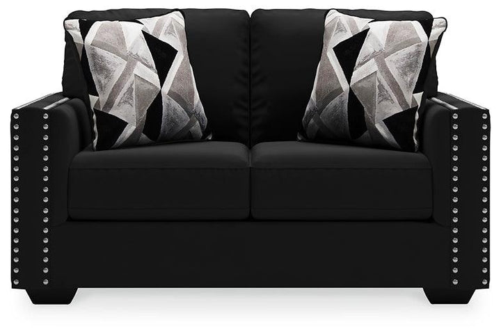 1220635 Black/Gray Contemporary Gleston Loveseat By Ashley - sofafair.com